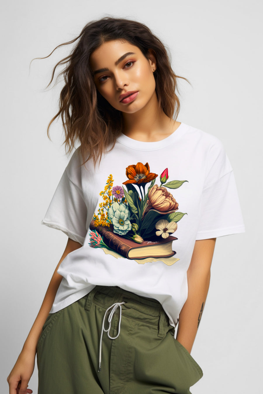 T-shirt | Livre fleuri