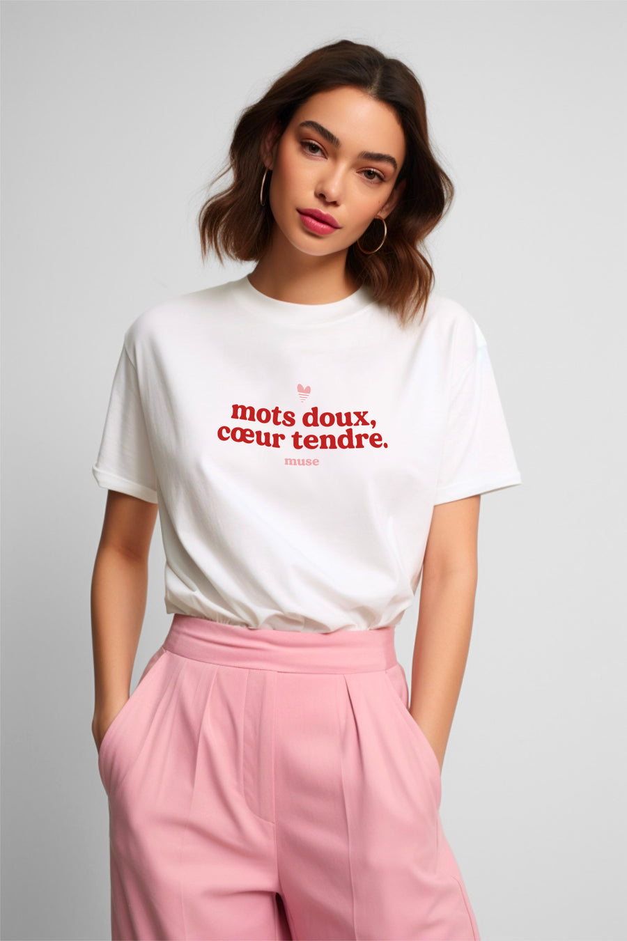 T-shirt | mots doux, coeur tendre. (2 coloris)