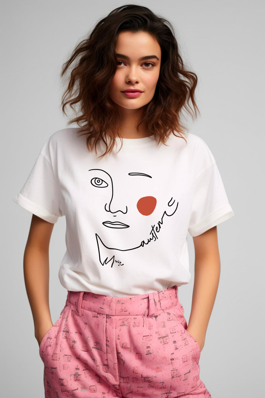 T-shirt | Portrait de Jane Austen minimaliste (2 coloris)