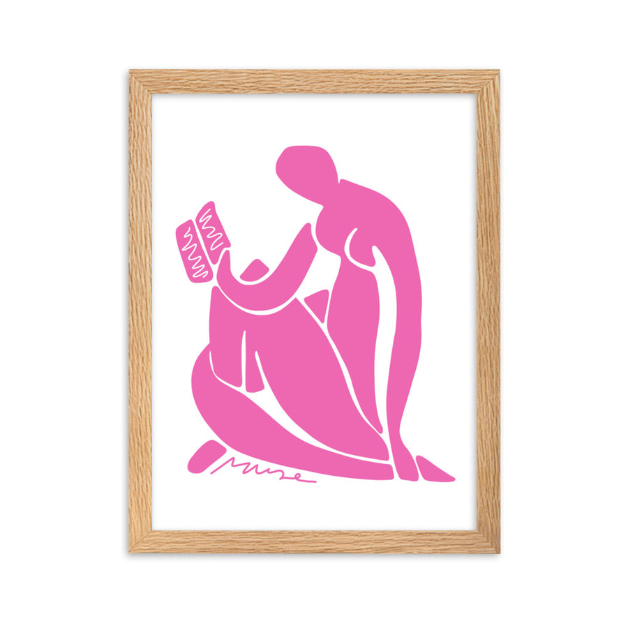 Affiche encadrée | Matisse et la lectrice - rose