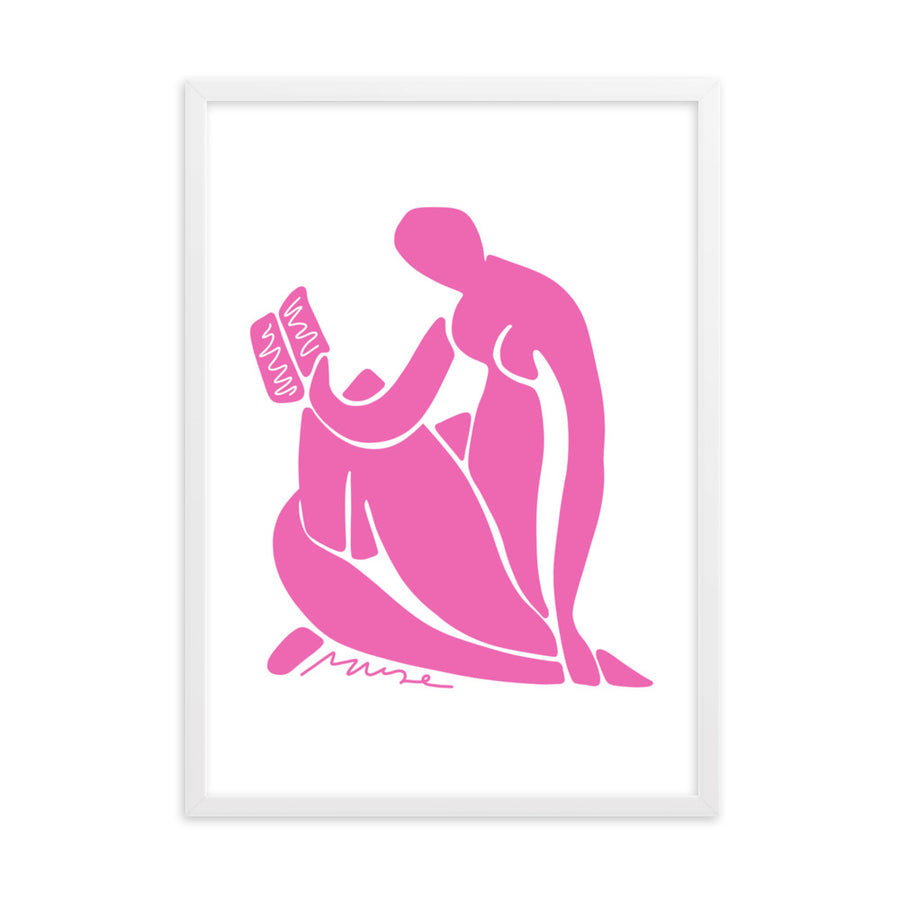 Affiche encadrée | Matisse et la lectrice - rose