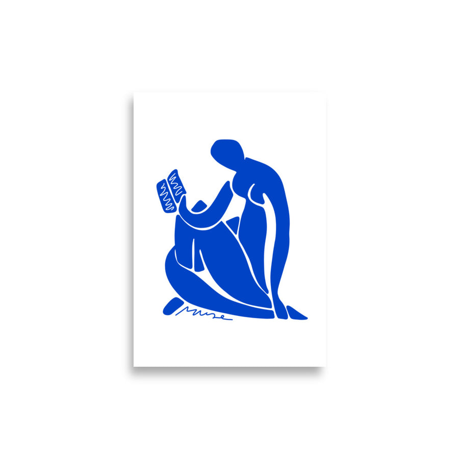 Affiche | Matisse et la lectrice - bleu