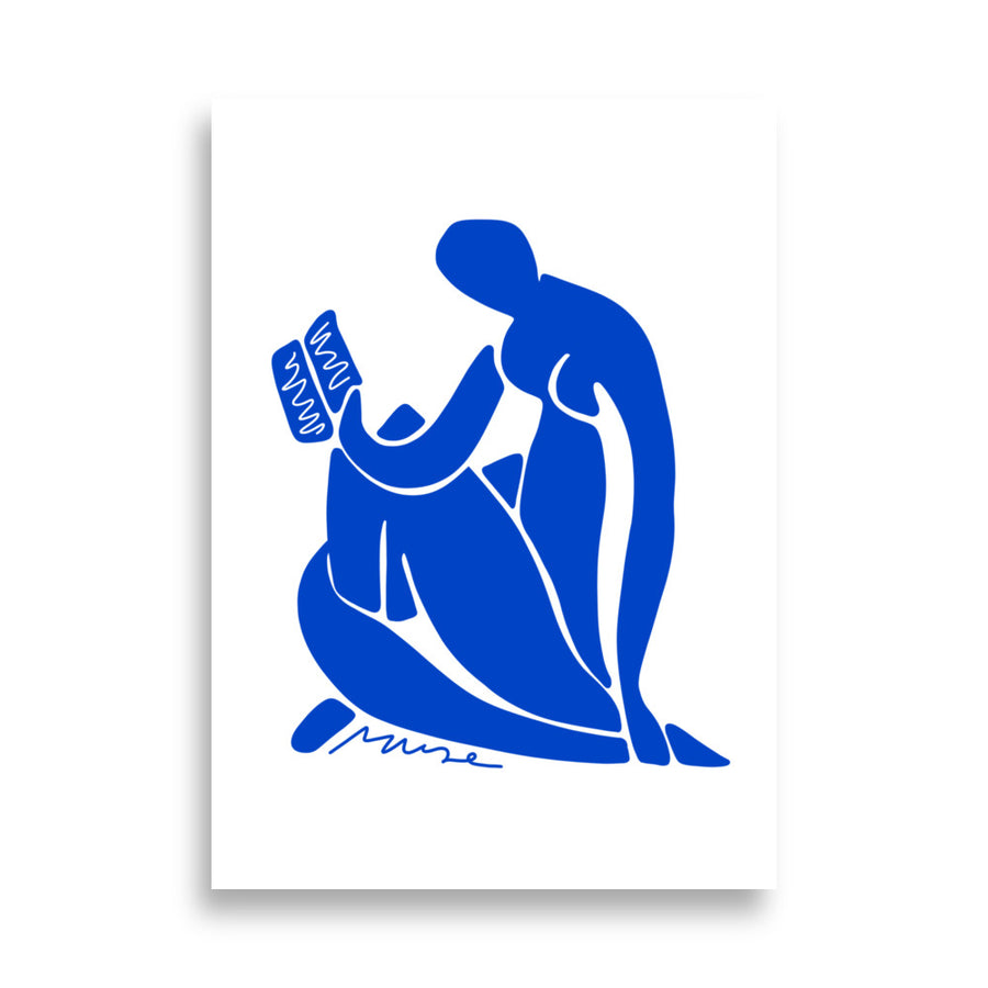 Affiche | Matisse et la lectrice - bleu