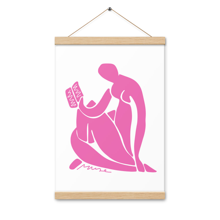 Affiche à suspendre | Matisse et la lectrice - rose