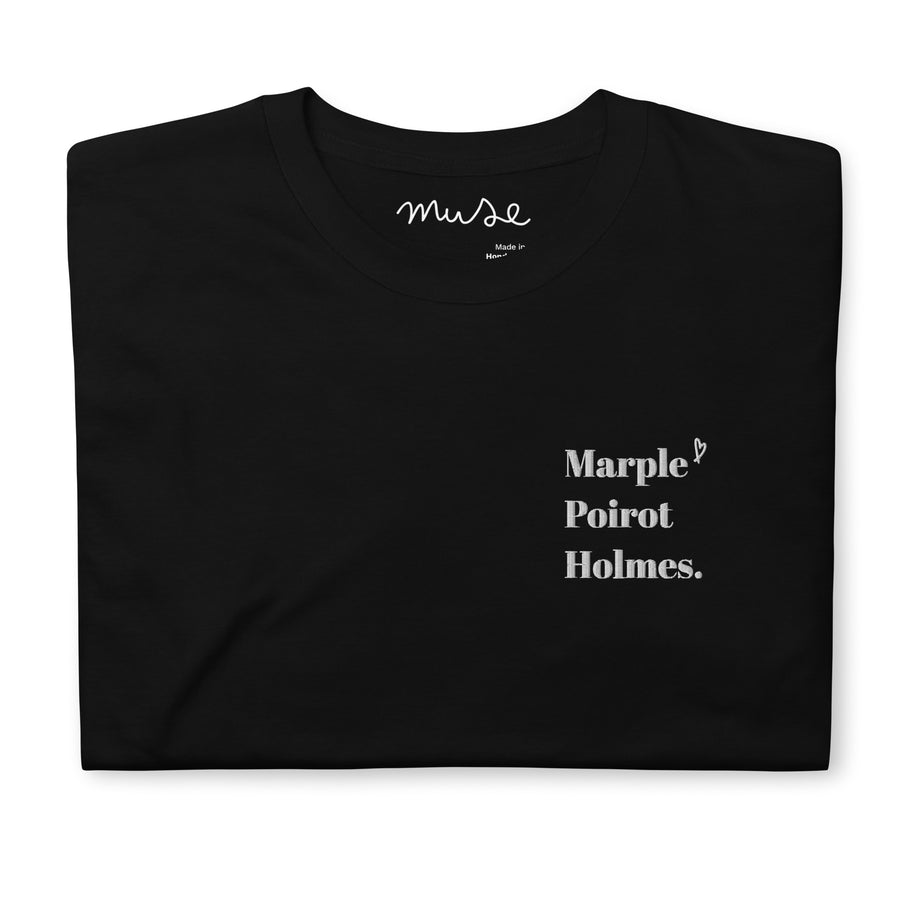 T-shirt brodé | Marple, Poirot, Holmes