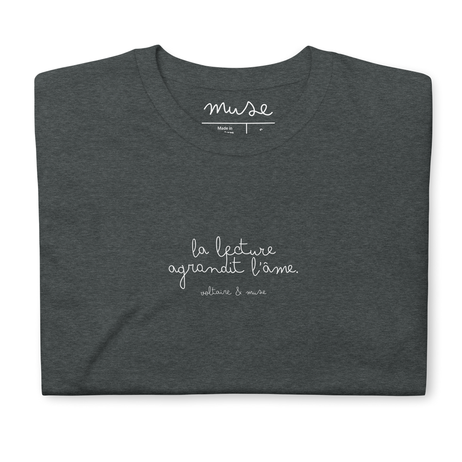 T-shirt | La lecture agrandit l'âme - Voltaire (5 coloris)