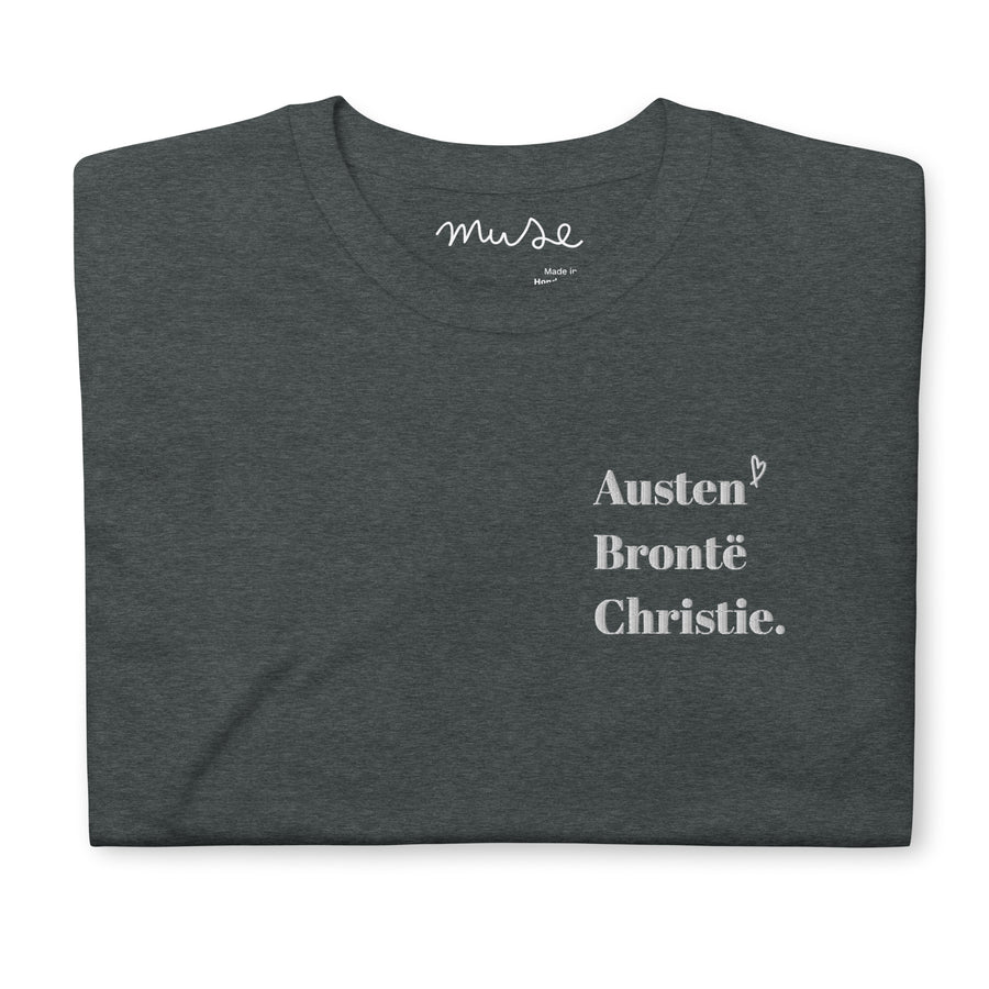 T-shirt brodé | Austen, Brontë, Christie