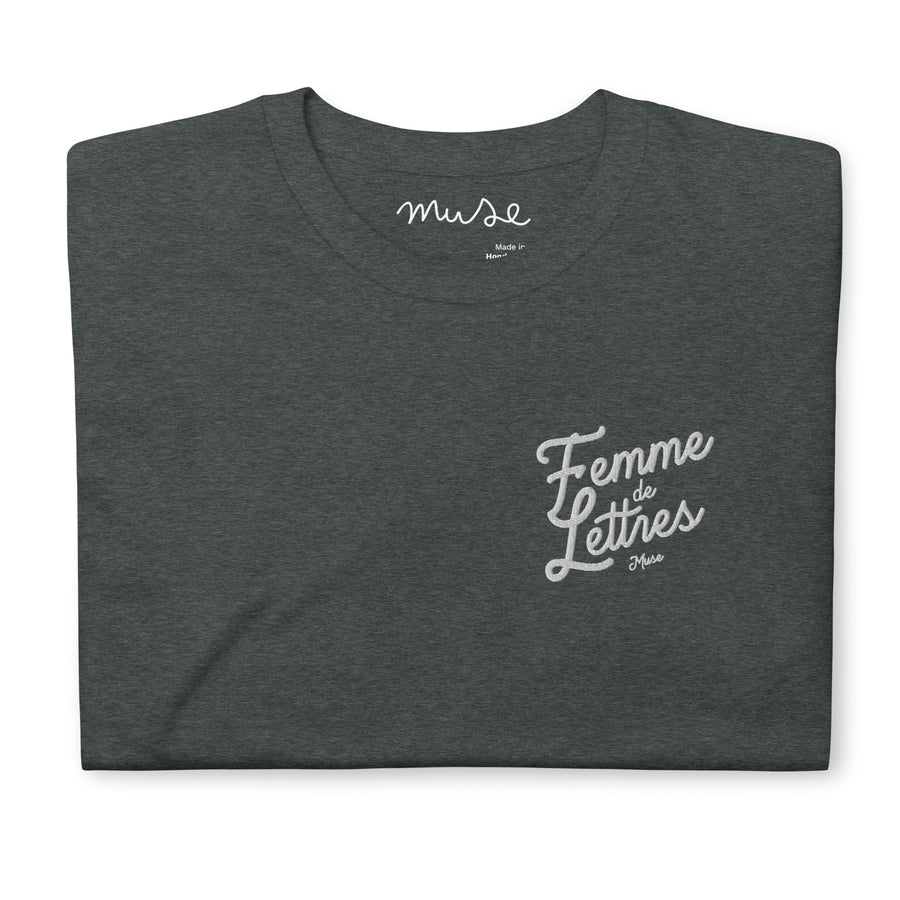 T-shirt brodé | Femme de Lettres
