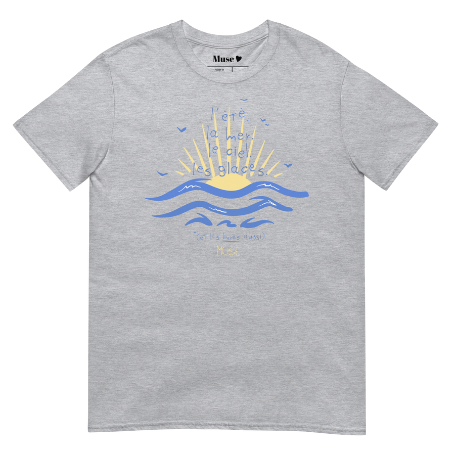 T-shirt | L'été, la mer, le ciel, les glaces et les livres aussi (2 coloris)