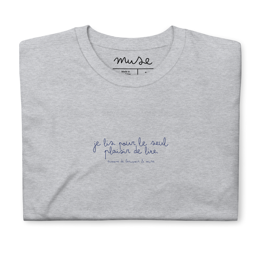 T-shirt | Je lis pour le seul plaisir de lire - Simone de Beauvoir (5 coloris)
