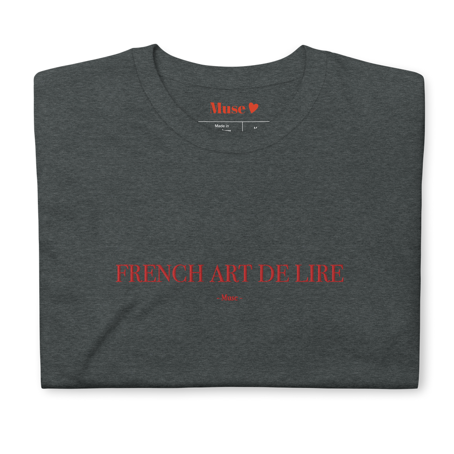 T-shirt brodé - French art de lire (5 coloris)