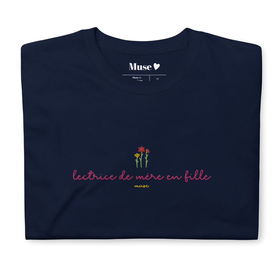 T-shirt brodé - Lectrice de mère en fille