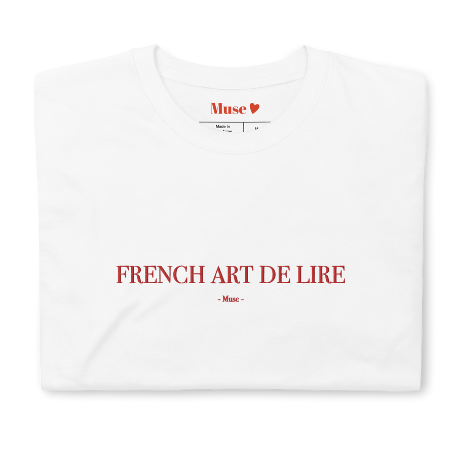 T-shirt brodé - French art de lire (5 coloris)