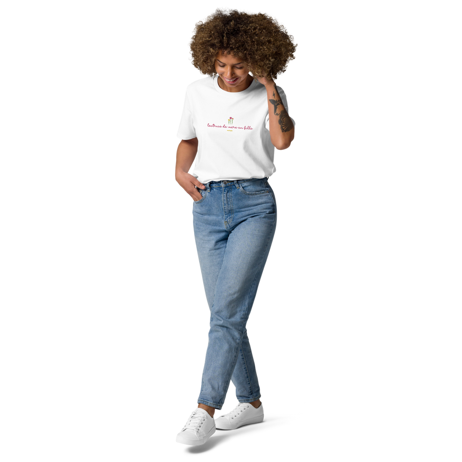 T-shirt brodé - Lectrice de mère en fille
